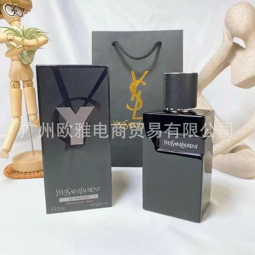 YSL perfume bottle and packaging on a white background