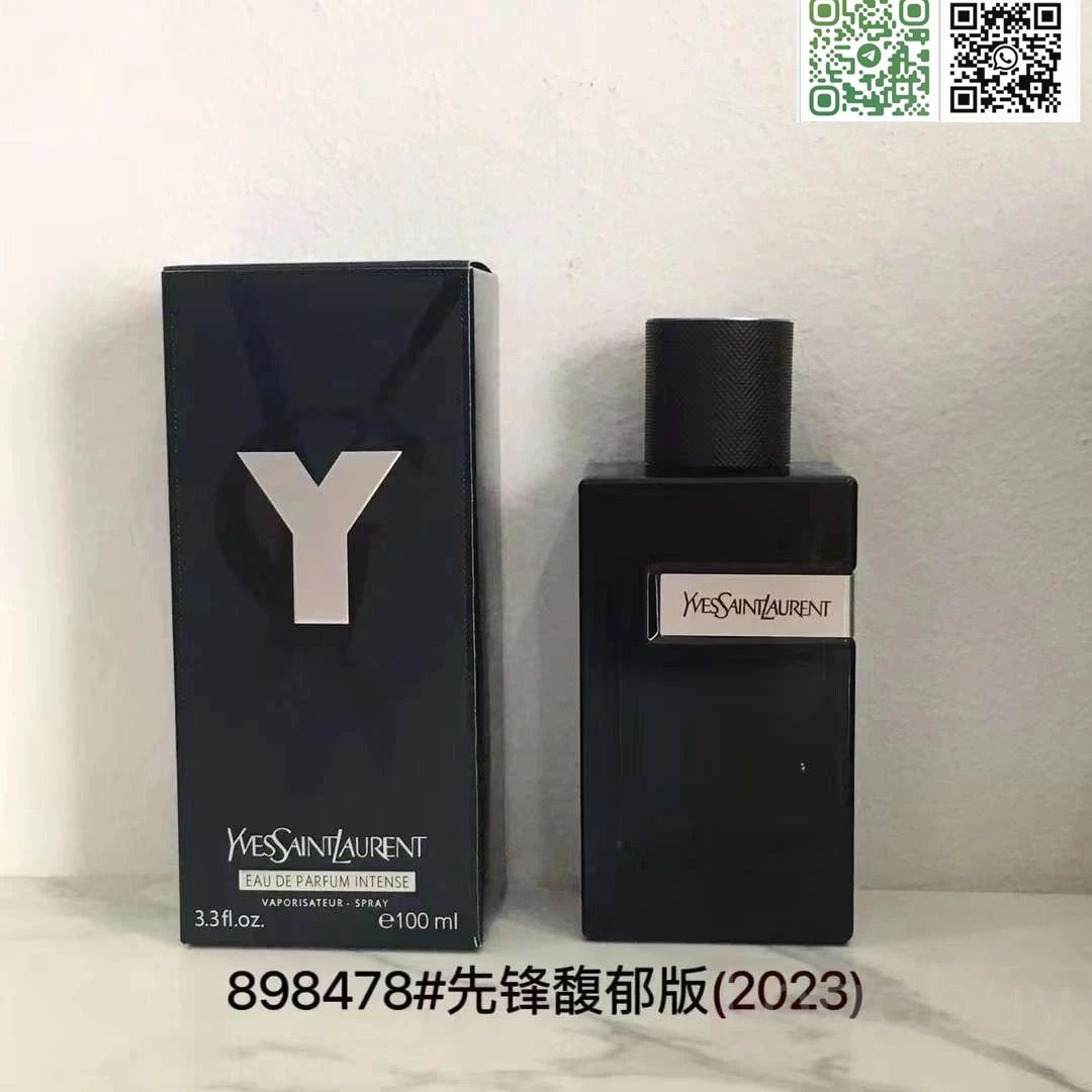 YSL perfume bottle and packaging on a light background