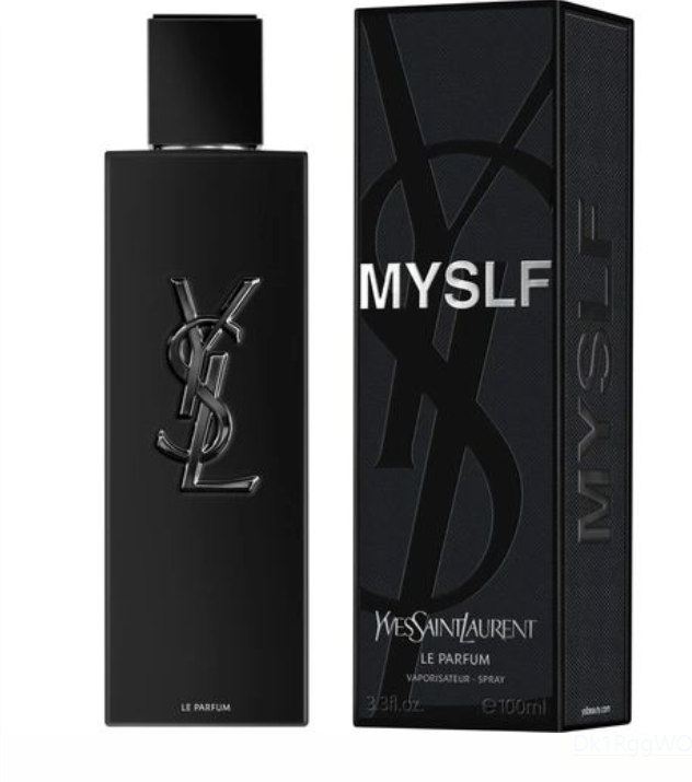 YSL perfume bottle and packaging on a white background