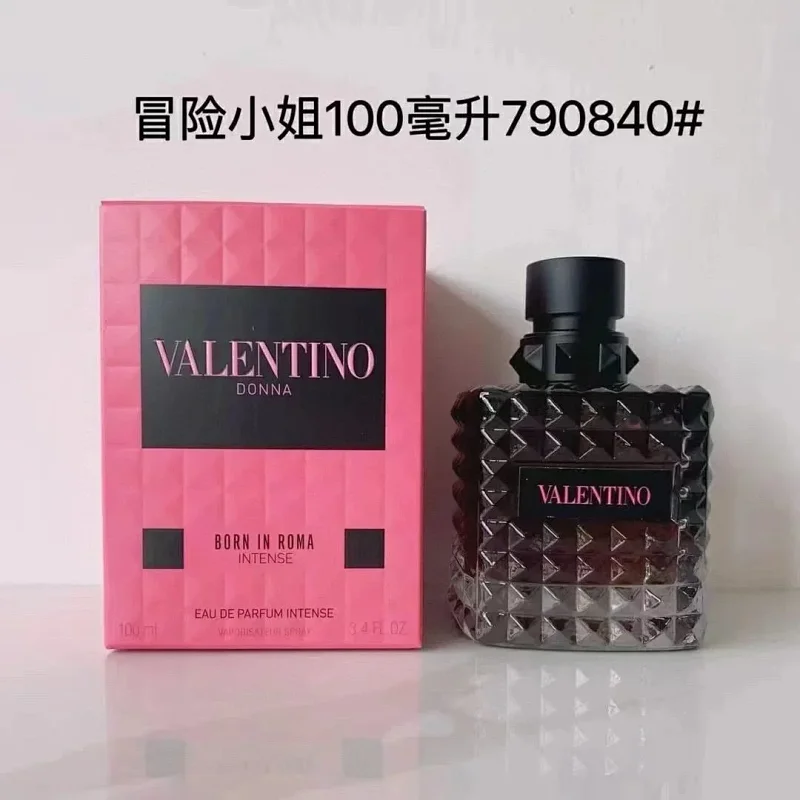 Valentino perfume bottle and packaging on a light background